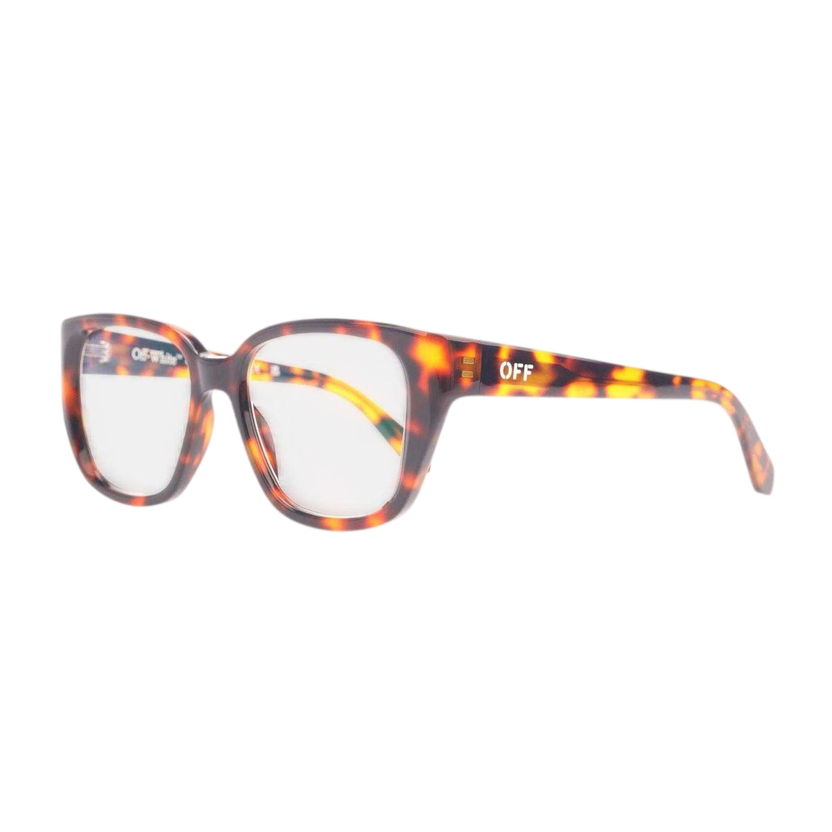 Brown-Black - Front - Off White Unisex Adult Style 63 Square Frame Glasses