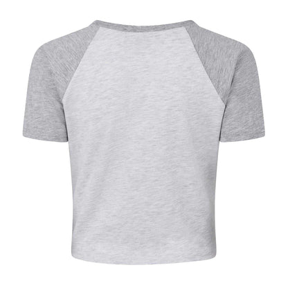 Grey Marl Marl - Back - Jack Wills Womens-Ladies Lettering Oversized Crop T-Shirt