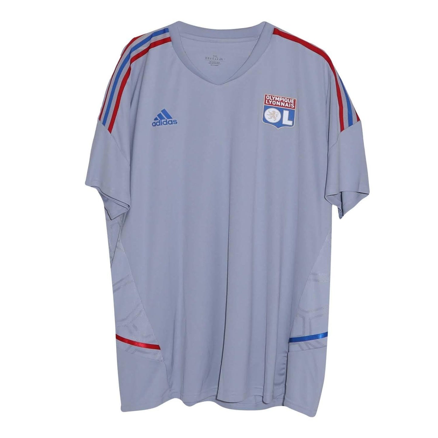 Silver - Front - Adidas Mens Lyon 2022-23 Training Jersey