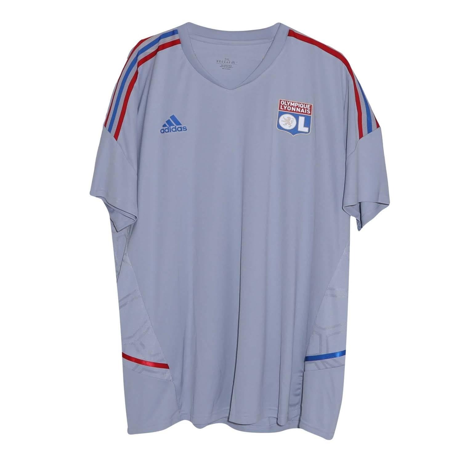 Silver - Front - Adidas Mens Lyon 2022-23 Training Jersey