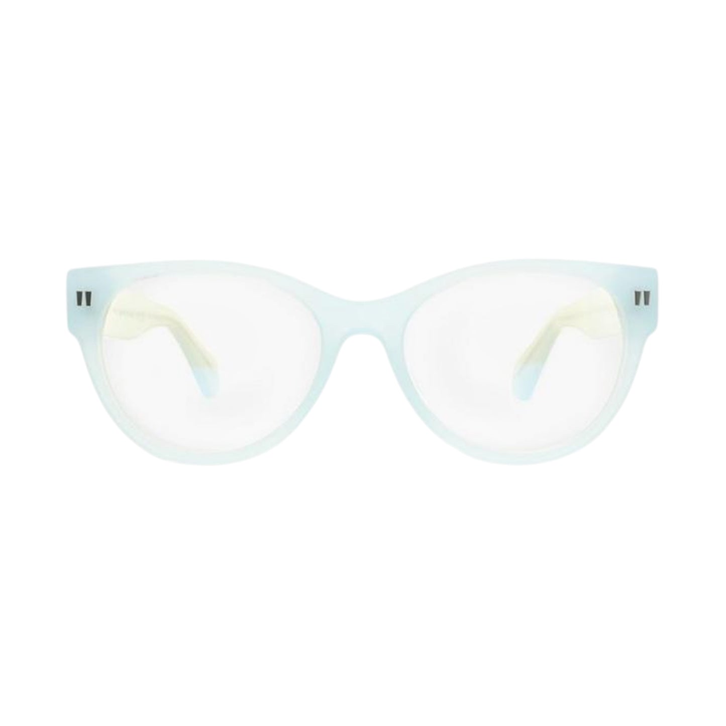 Light Blue - Back - Off White Unisex Adult Style 57 Logo Glasses