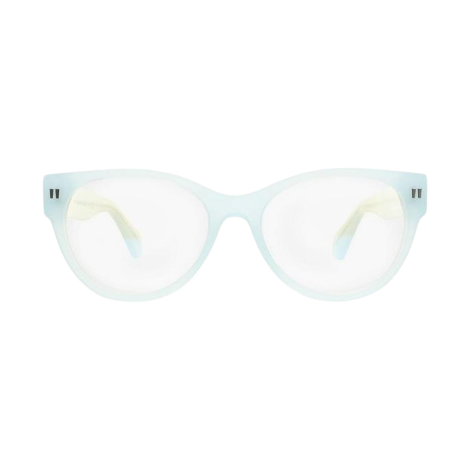 Light Blue - Back - Off White Unisex Adult Style 57 Logo Glasses