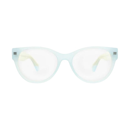 Light Blue - Back - Off White Unisex Adult Style 57 Logo Glasses