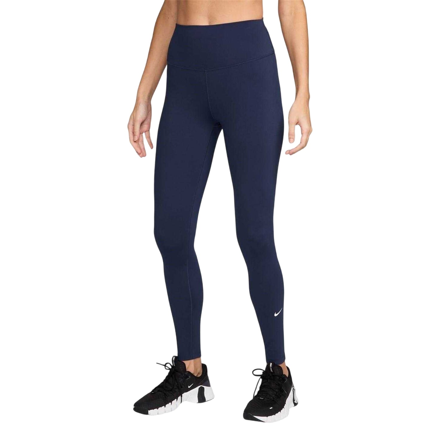 Midnight Navy - Front - Nike Womens-Ladies One Dri-FIT High Rise Tights