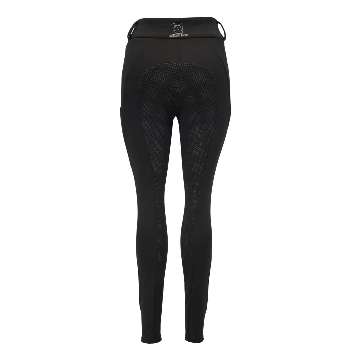 Black - Back - Requisite Womens-Ladies Horse Riding Tights