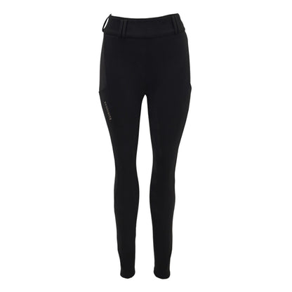Black - Front - Requisite Womens-Ladies Horse Riding Tights