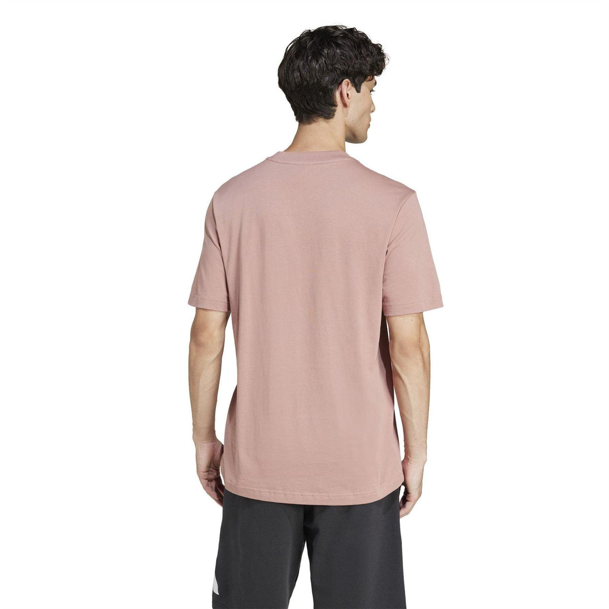 Warm Clay - Back - Adidas Mens Essentials Logo Single Jersey T-Shirt