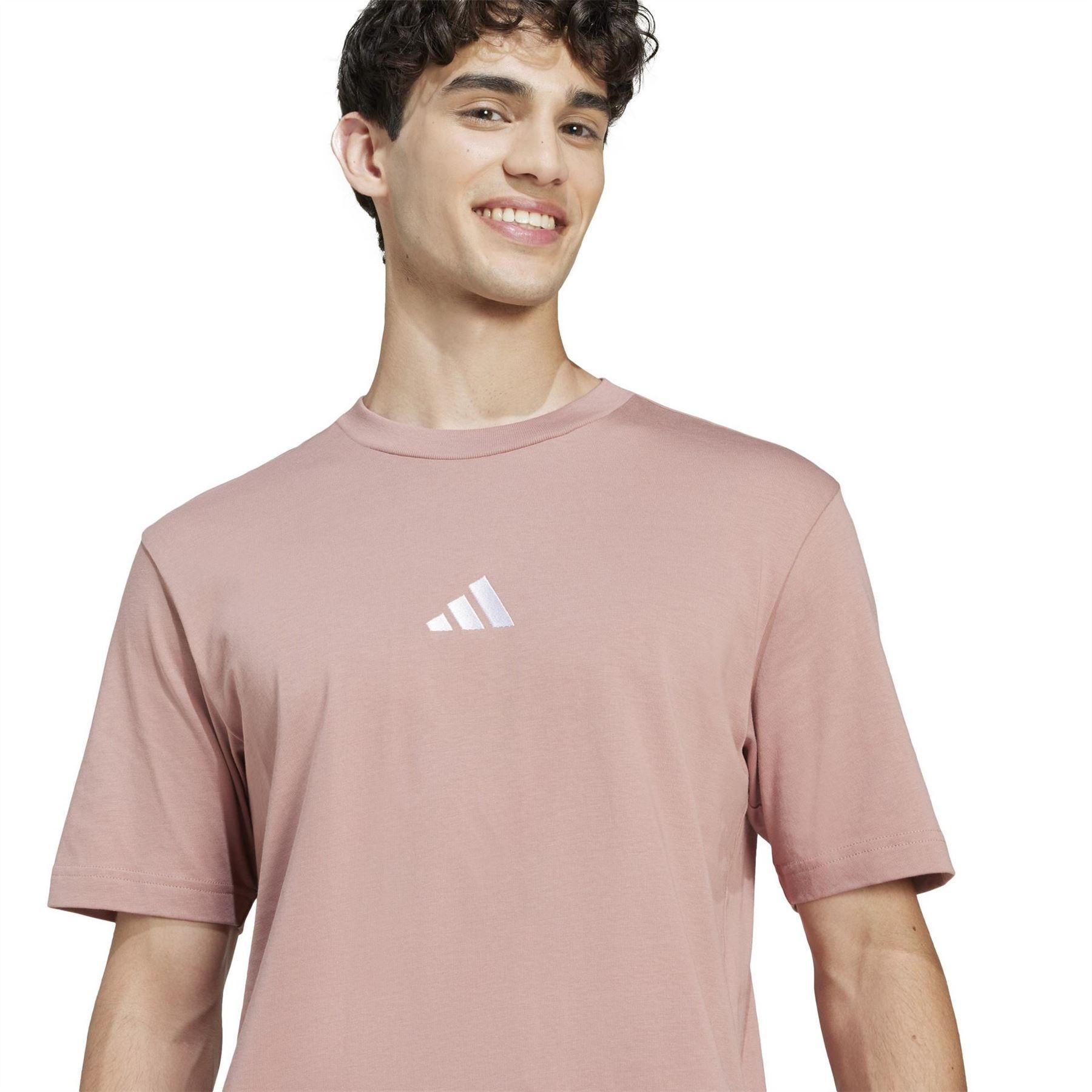 Warm Clay - Lifestyle - Adidas Mens Essentials Logo Single Jersey T-Shirt