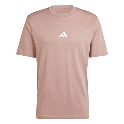 Warm Clay - Front - Adidas Mens Essentials Logo Single Jersey T-Shirt