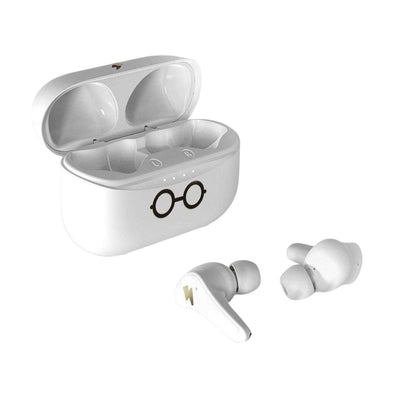 White-Black - Side - Harry Potter Lightning Bolt & Glasses Harry Potter Wireless Earbuds