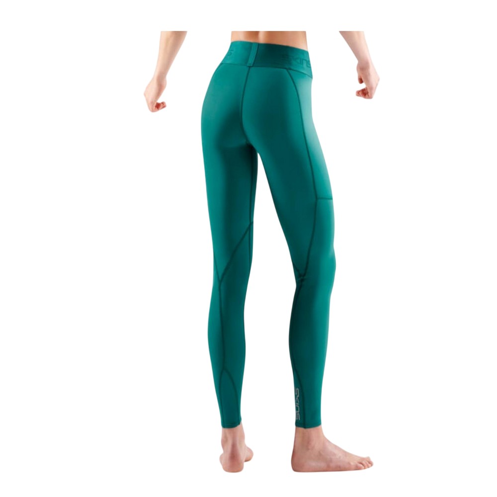 Teal Blue - Back - Skins Womens-Ladies Series-3 Running Tights