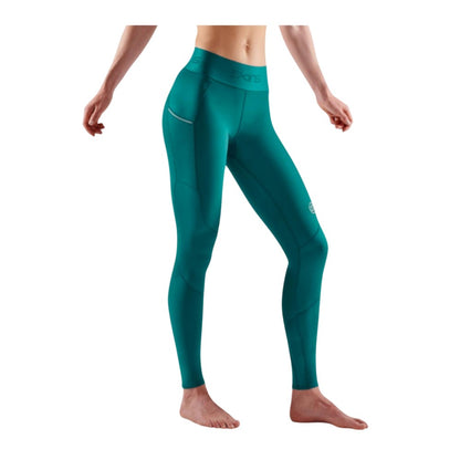 Teal Blue - Front - Skins Womens-Ladies Series-3 Running Tights