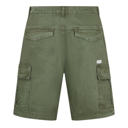 Khaki Green - Back - Jack Wills Mens Cargo Shorts