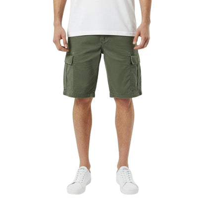 Khaki Green - Side - Jack Wills Mens Cargo Shorts