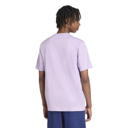 Plum - Back - Adidas Mens Essentials Linear Single Jersey T-Shirt