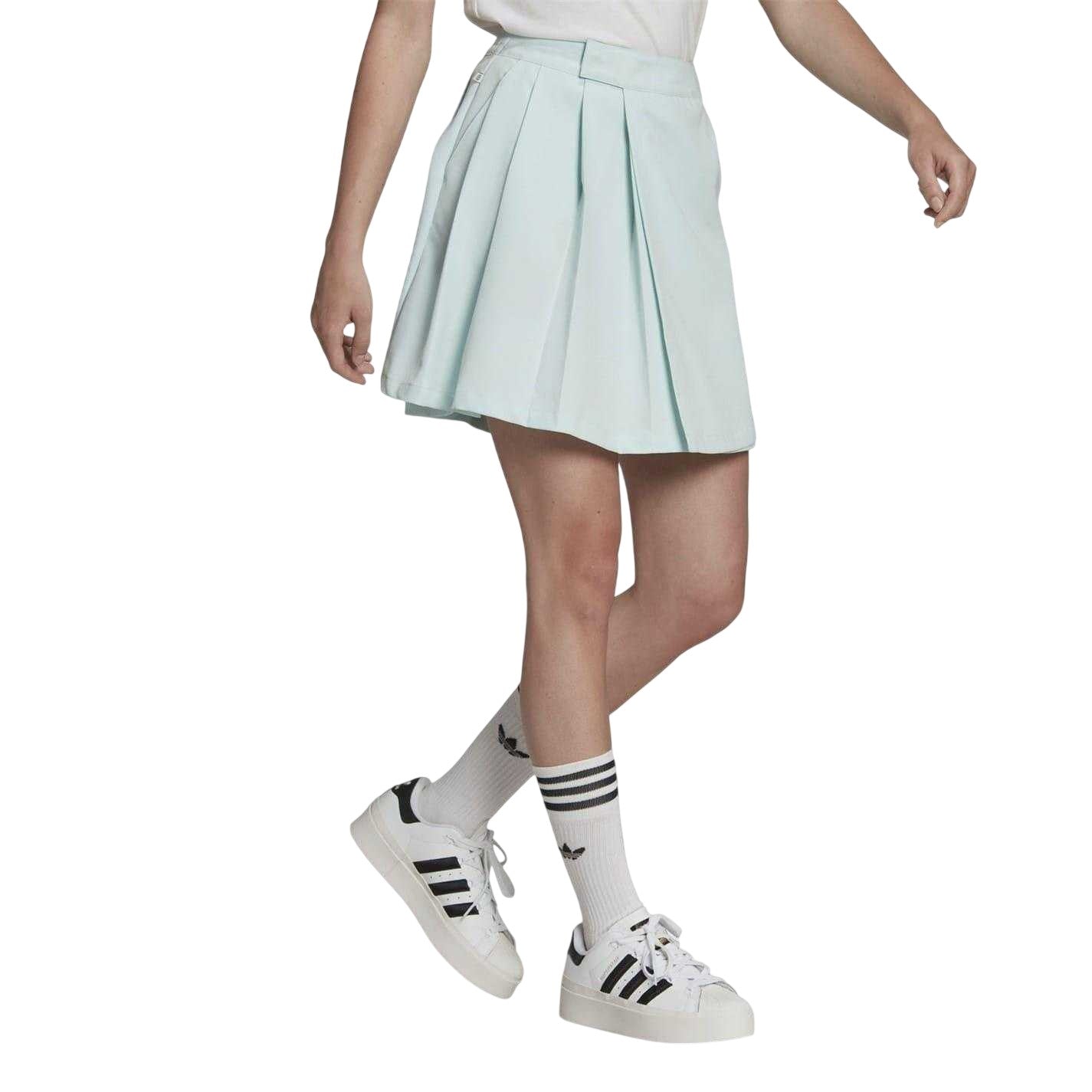 Blue - Side - Adidas Womens-Ladies Adicolor Contempo Tailored Skirt