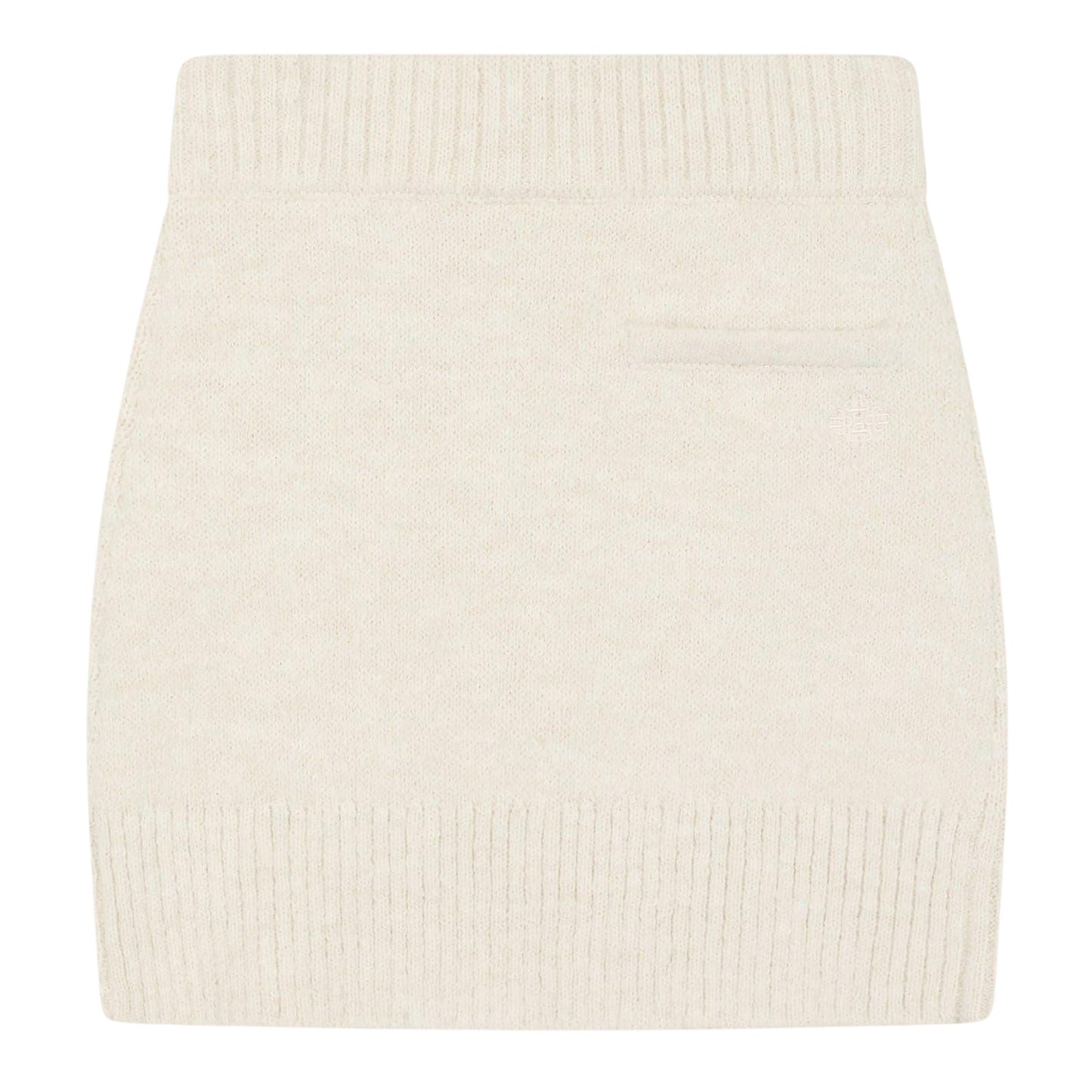 Grey - Back - Couture Womens-Ladies Logo Knitted Mini Skirt