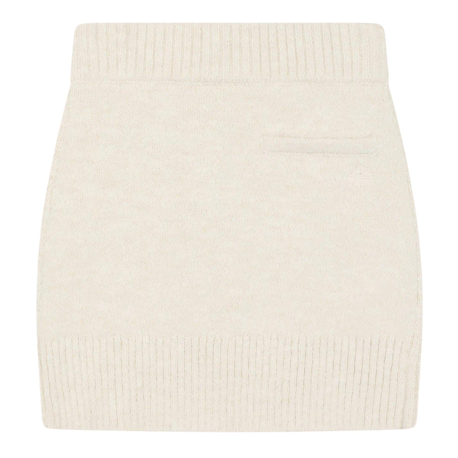 Grey - Back - Couture Womens-Ladies Logo Knitted Mini Skirt