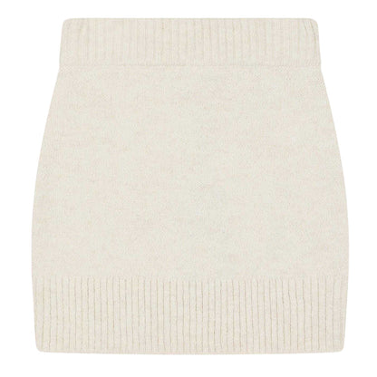 Grey - Front - Couture Womens-Ladies Logo Knitted Mini Skirt
