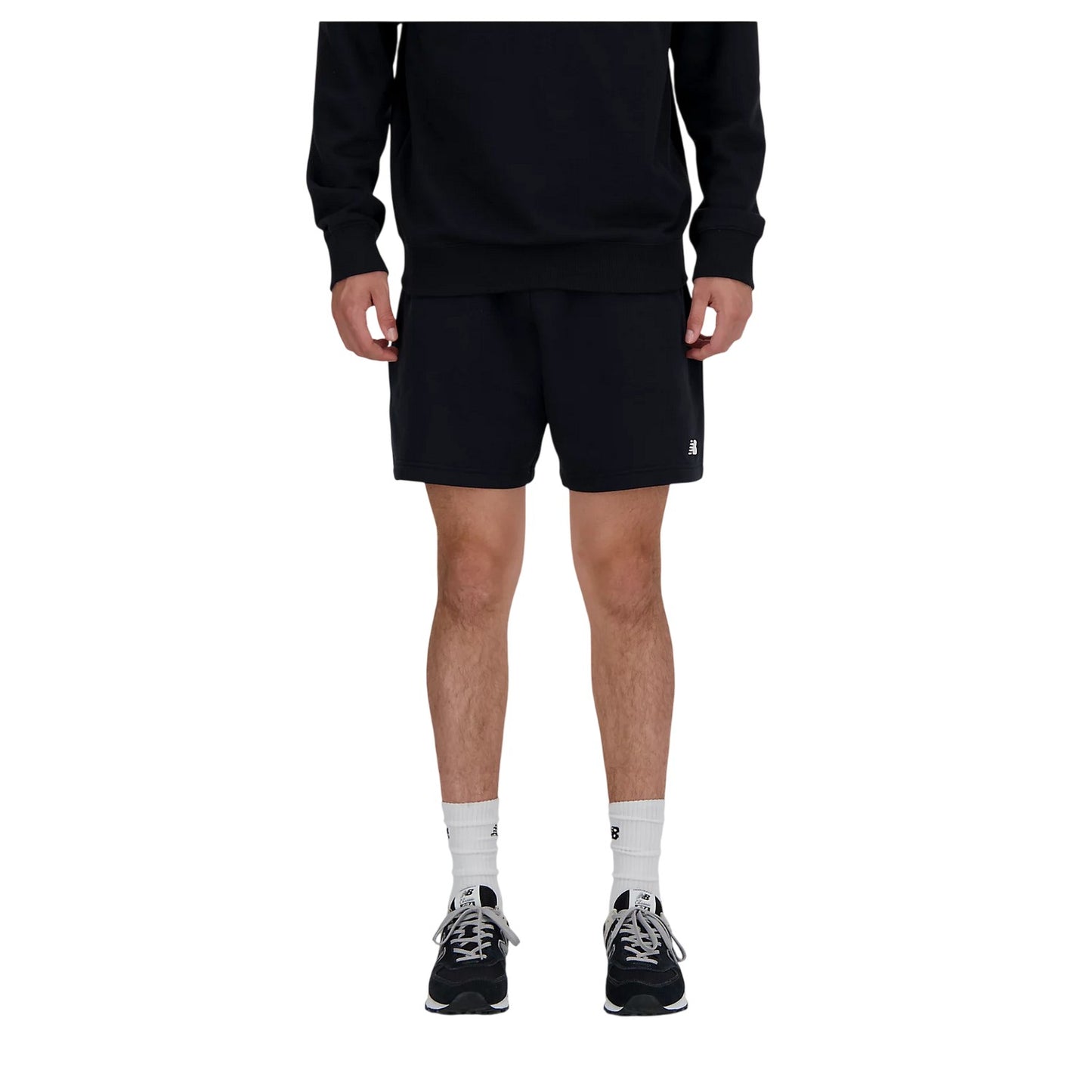 Black - Front - New Balance Mens Essentials Fleece Shorts