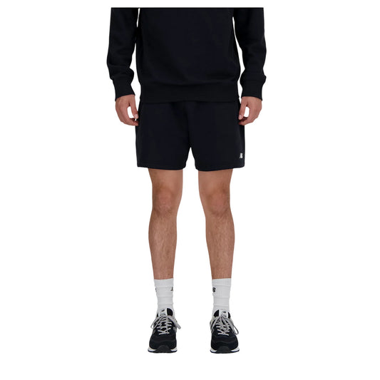 Black - Front - New Balance Mens Essentials Fleece Shorts