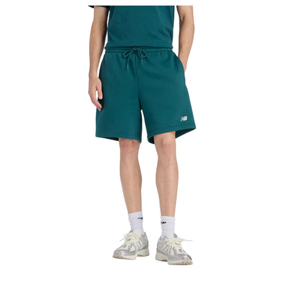 Green - Front - New Balance Mens Essentials Fleece Shorts