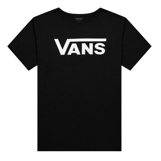 Black-White - Front - Vans Childrens-Kids Classic Logo T-Shirt