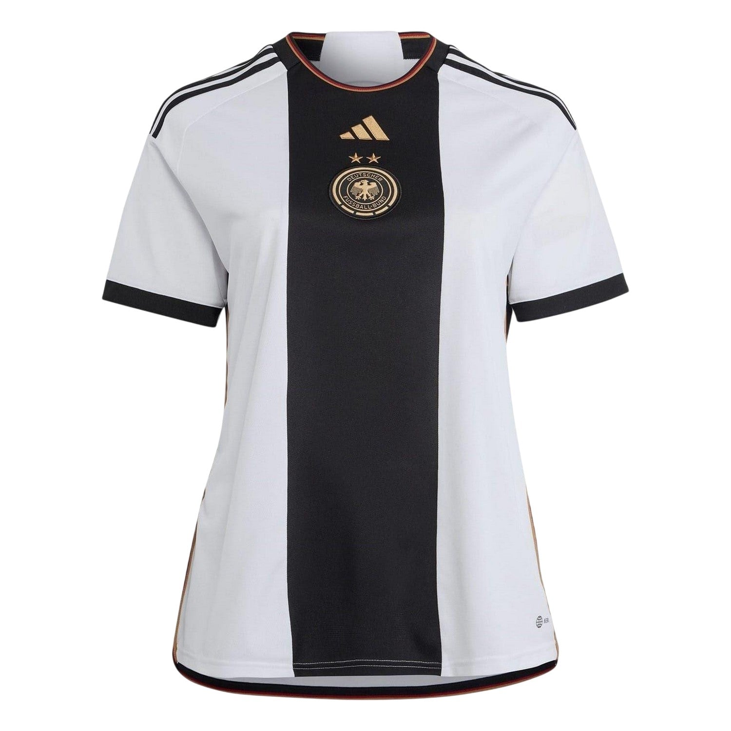 White - Front - Adidas Womens-Ladies Germany Home Jersey