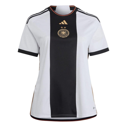 White - Front - Adidas Womens-Ladies Germany Home Jersey