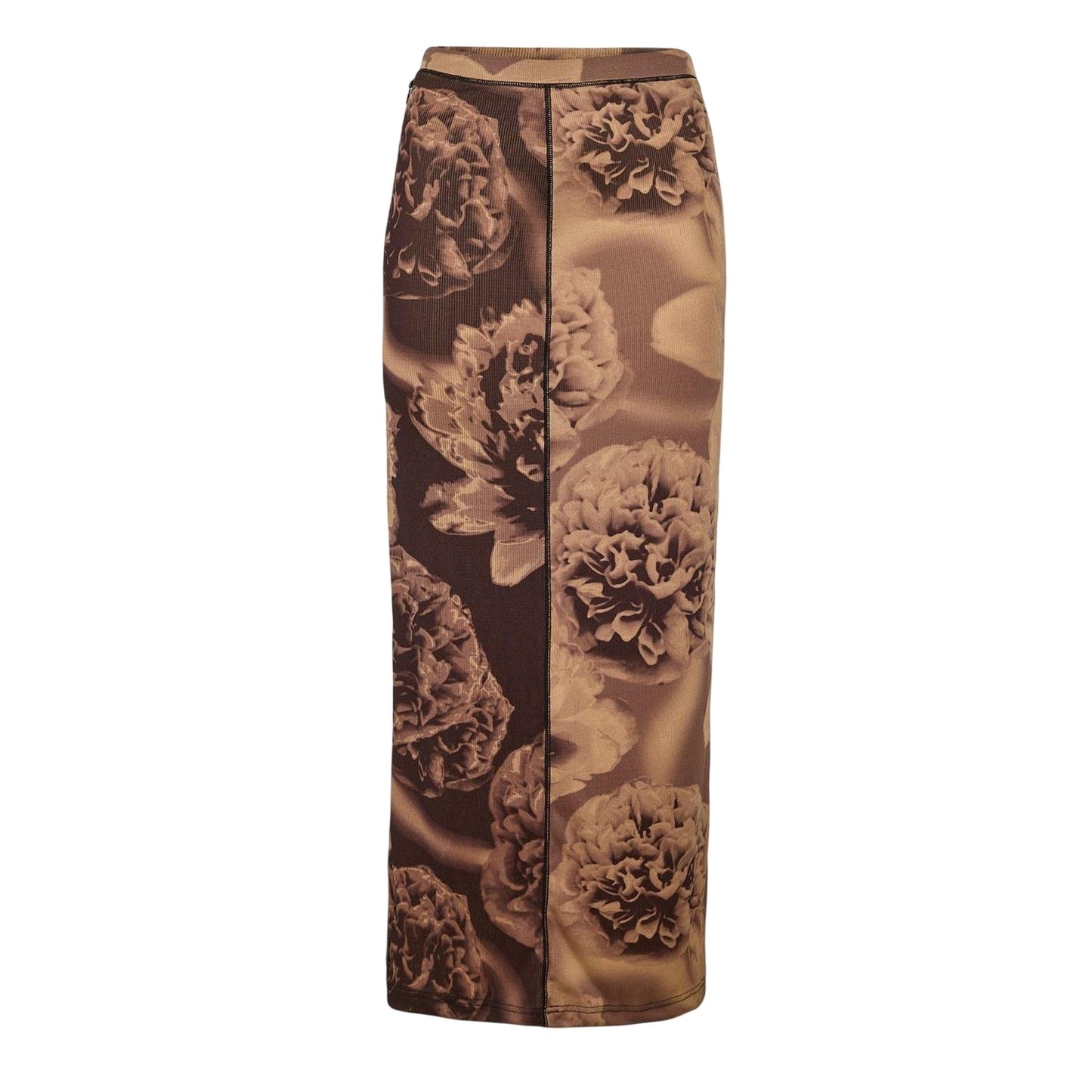 Brown - Back - Diesel Womens-Ladies Clairinne Gna Mesh Maxi Skirt