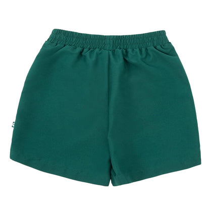 Forest Green - Back - Slazenger Childrens-Kids Court Tennis Shorts