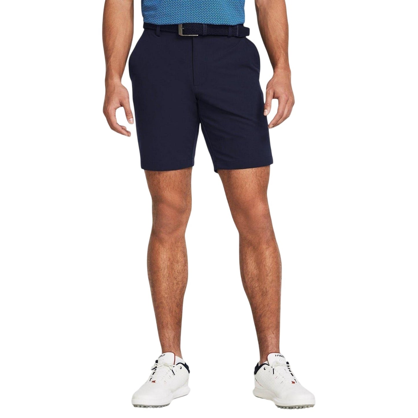 Academy Blue - Side - Under Armour Mens Matchplay Tapered Golf Shorts