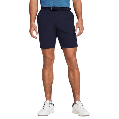 Academy Blue - Side - Under Armour Mens Matchplay Tapered Golf Shorts