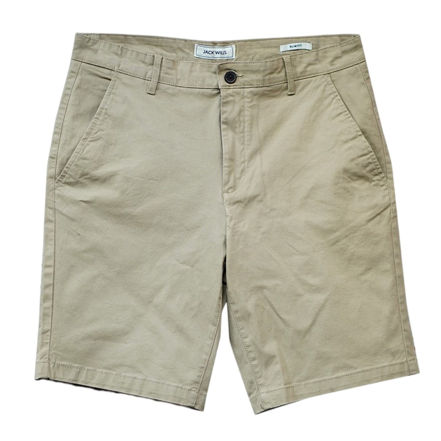 Taupe - Front - Jack Wills Mens Plain Chino Shorts