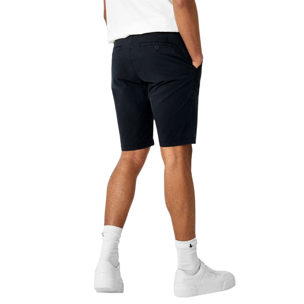 Black - Back - Jack Wills Mens Plain Chino Shorts