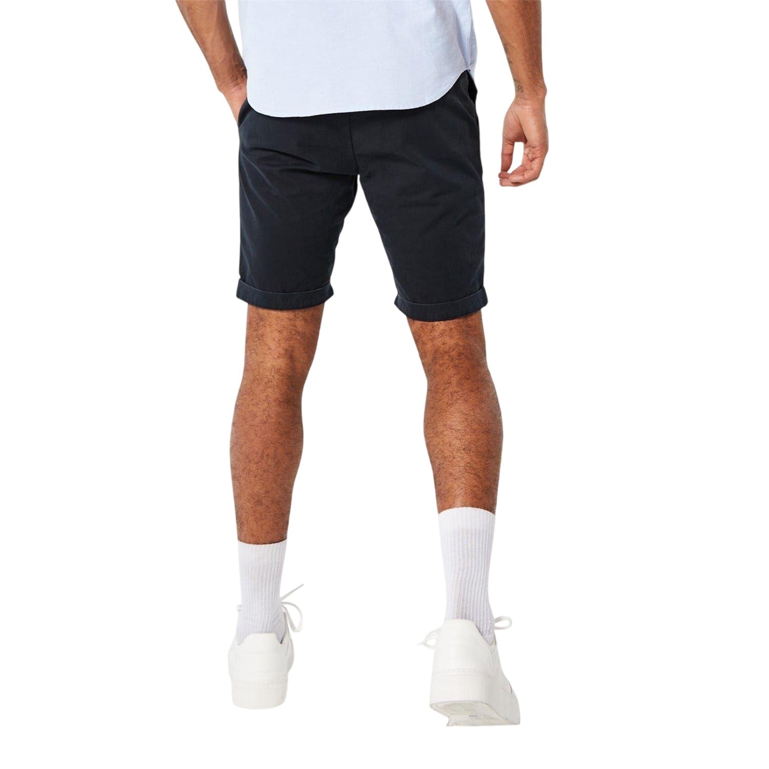 Navy - Back - Jack Wills Mens Plain Chino Shorts