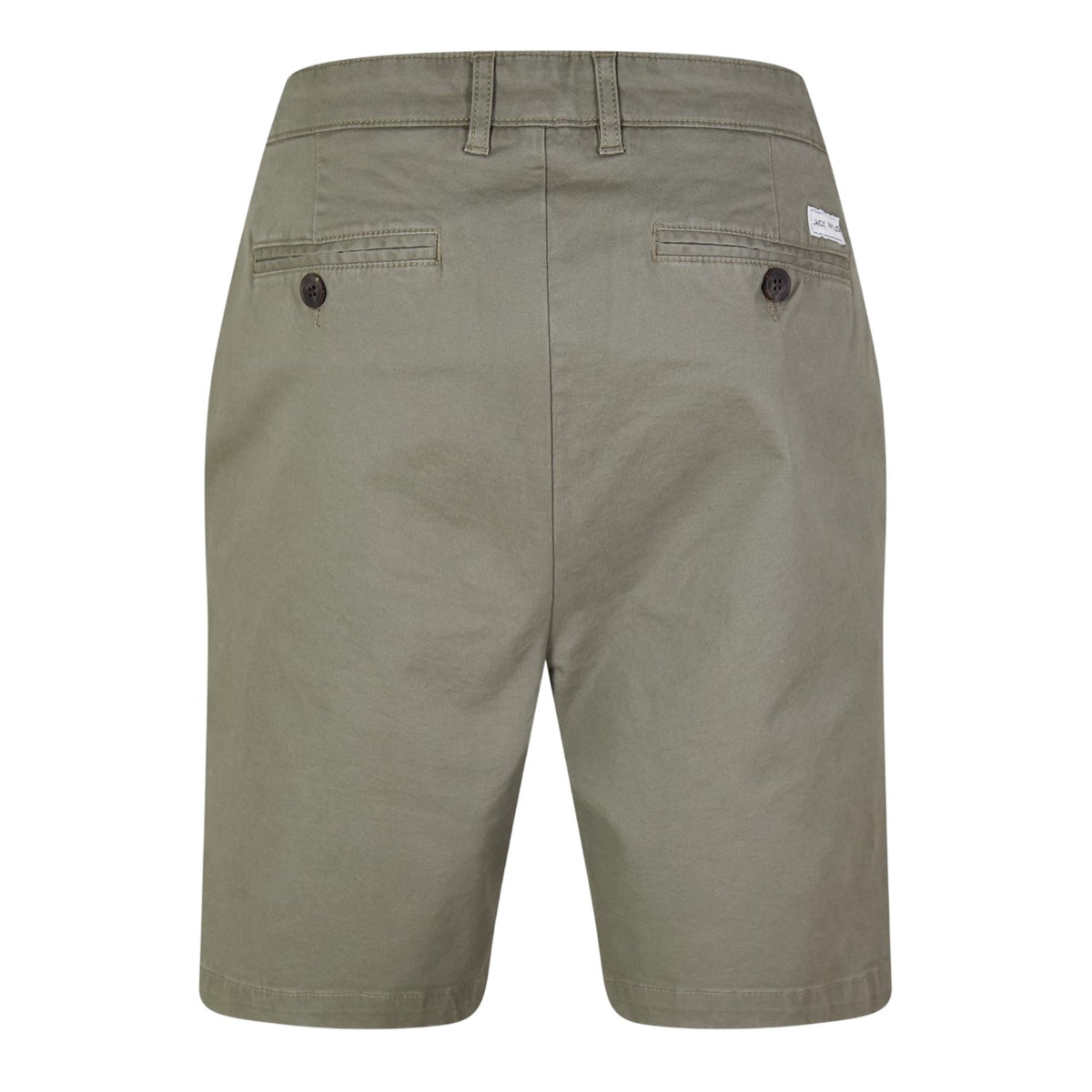 Olive - Back - Jack Wills Mens Plain Chino Shorts
