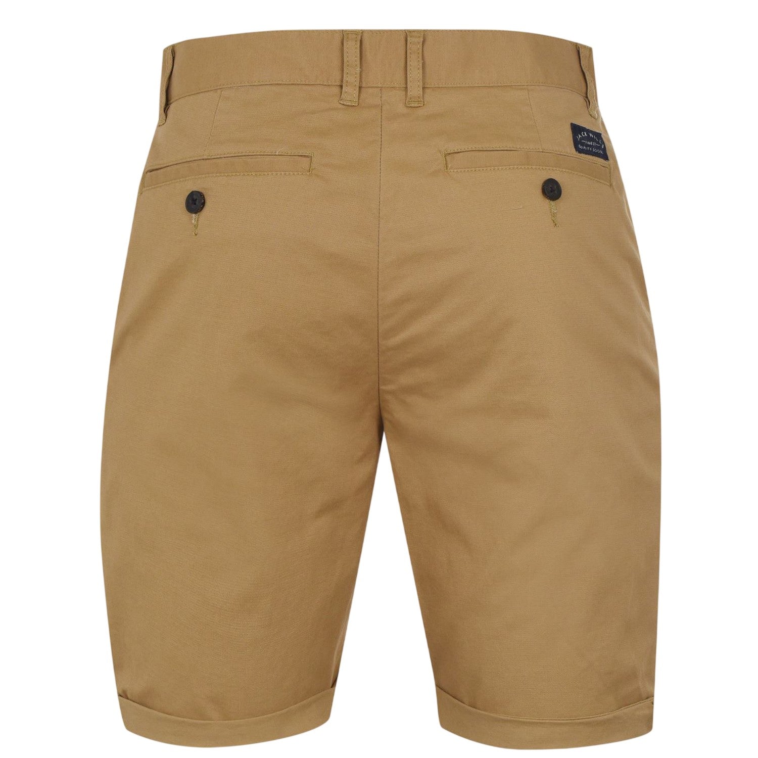 Stone - Back - Jack Wills Mens Plain Chino Shorts