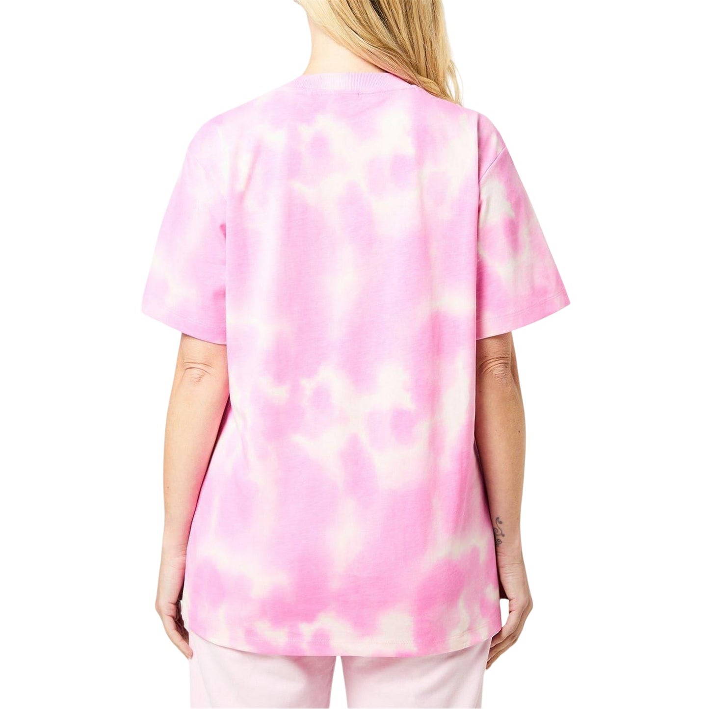 Medium Pink - Back - Hugo Womens-Ladies Tie Dye Crew Neck T-Shirt