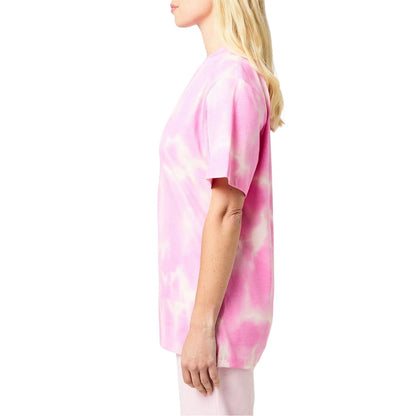 Medium Pink - Side - Hugo Womens-Ladies Tie Dye Crew Neck T-Shirt