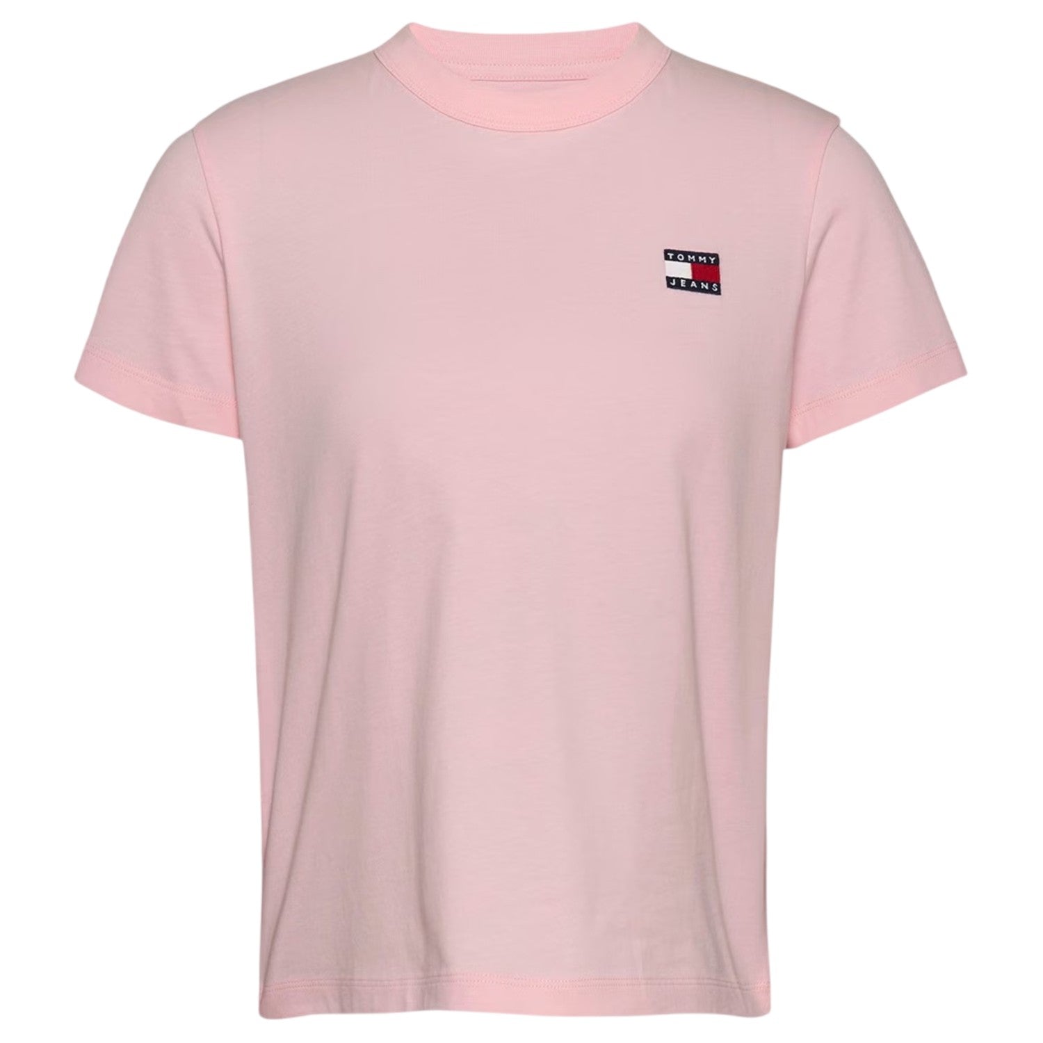 Pink - Front - Tommy Jeans Womens-Ladies Badge Regular T-Shirt