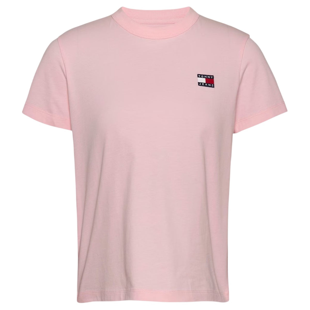 Pink - Front - Tommy Jeans Womens-Ladies Badge Regular T-Shirt