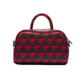 Red - Back - Lacoste Womens-Ladies Lora Mini Cow Leather Crossbody Bag