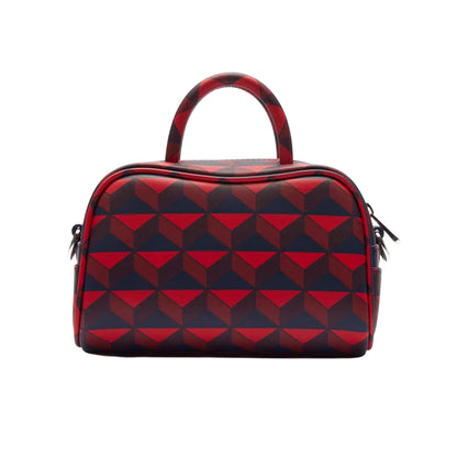 Red - Back - Lacoste Womens-Ladies Lora Mini Cow Leather Crossbody Bag