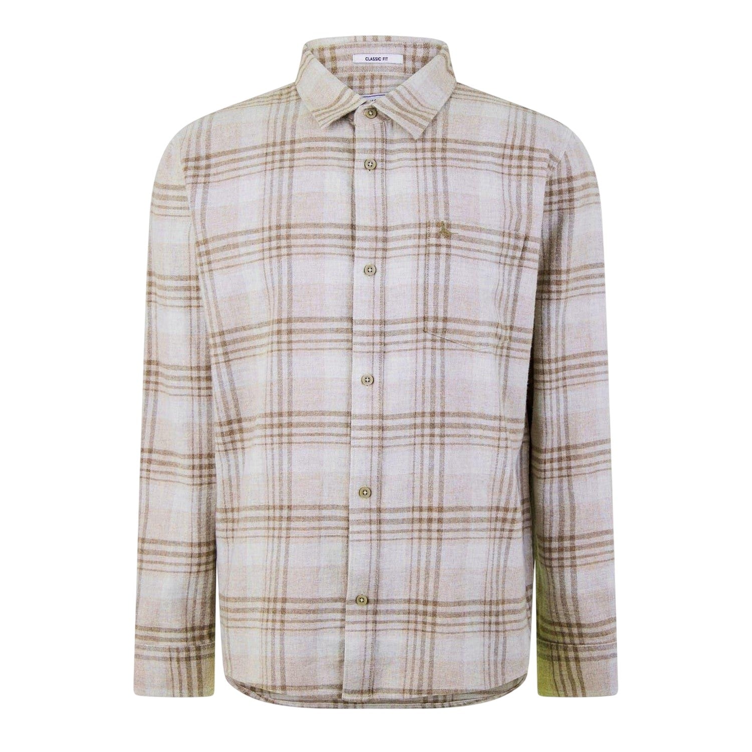 Oatmeal Marl - Front - Jack Wills Mens Checked Shirt