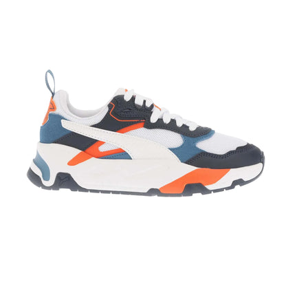 Navy - Side - Puma Childrens-Kids Trinity Logo Trainers