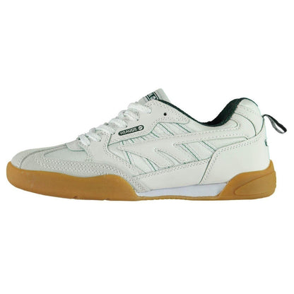 White-Green - Back - Hi-Tec Mens Suede Squash Shoes