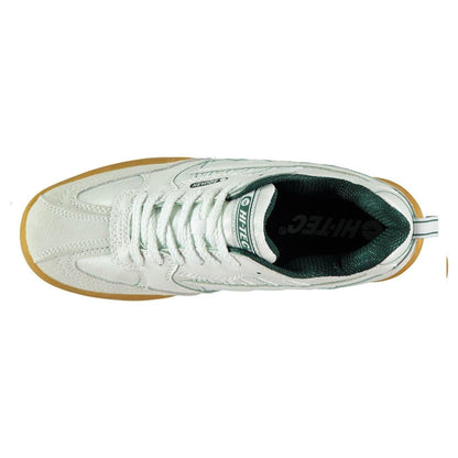 White-Green - Side - Hi-Tec Mens Suede Squash Shoes