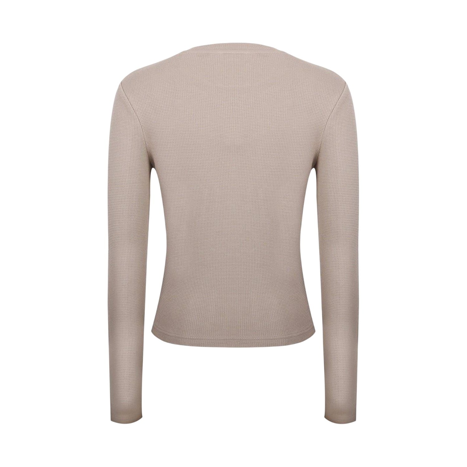 Taupe - Back - Jack Wills Womens-Ladies Waffle Regular Long-Sleeved T-Shirt