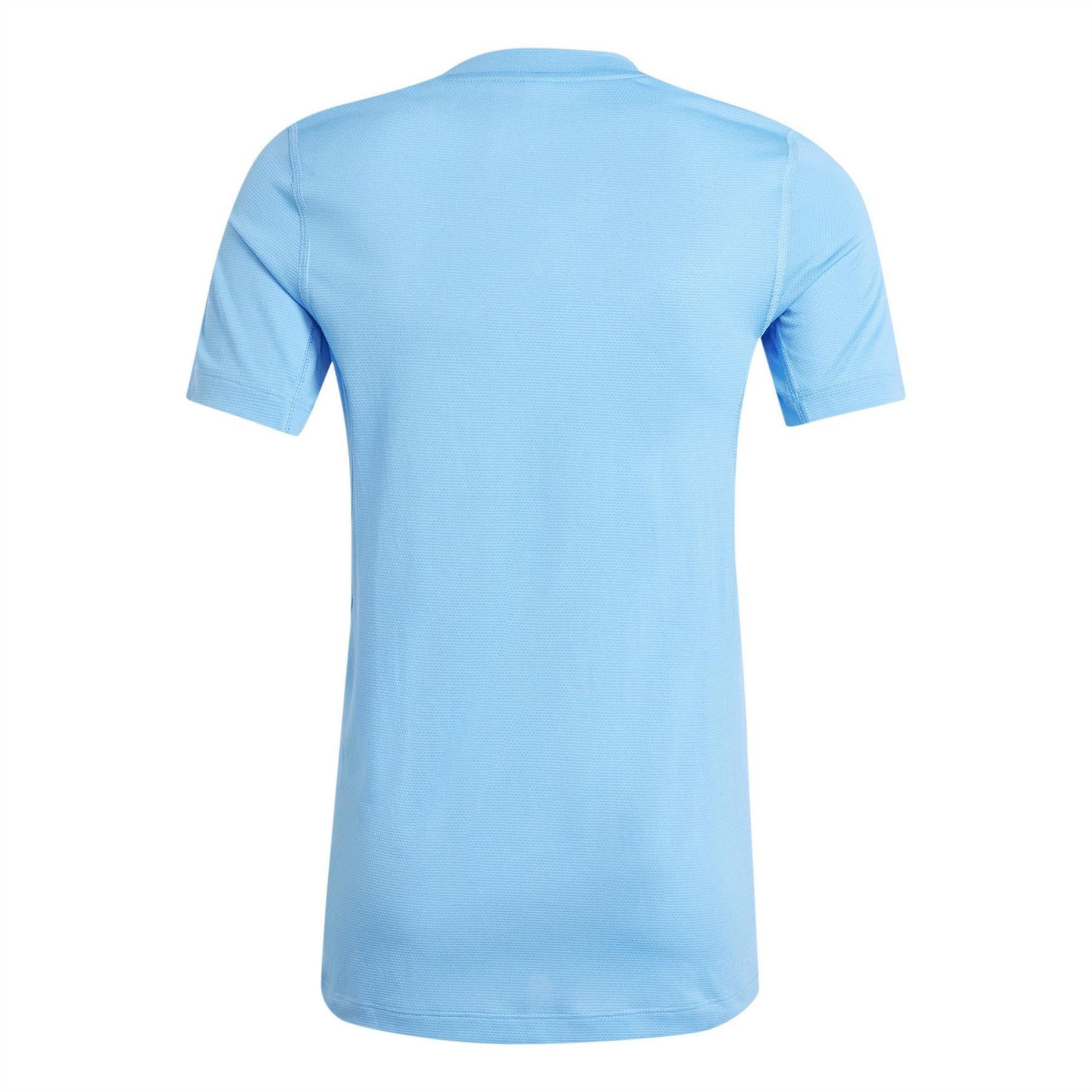 Blue Burst - Back - Adidas Childrens-Kids Mini Marathon Performance T-Shirt